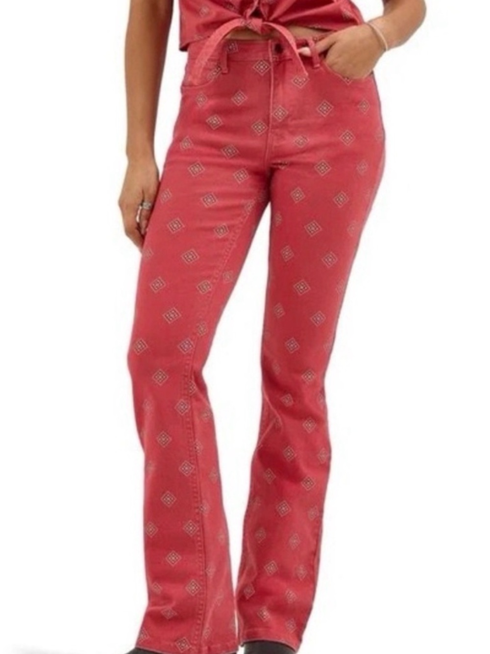 Wrangler High-Rise Bold Boot Jeans Bandanna Print